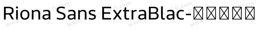 Riona Sans ExtraBlac字体转换